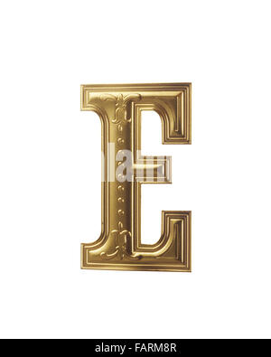 Image de l'alphabet couleur or with clipping path Banque D'Images