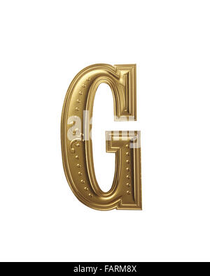 Image de l'alphabet couleur or with clipping path Banque D'Images