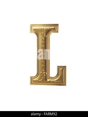 Image de l'alphabet couleur or with clipping path Banque D'Images