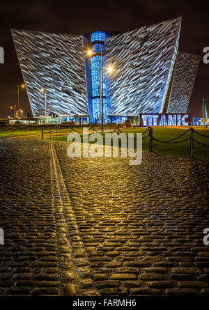 L'emblématique bâtiment Titanic Belfast. Banque D'Images