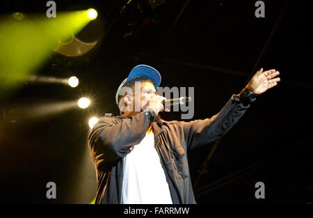 David Jude Jolicoeur, Trugoy, Del la Soul, scène en plein air, WOMAD 2015, Wiltshire, Angleterre, Royaume-Uni, GB. Banque D'Images