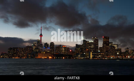 Toronto Skyline at night Banque D'Images