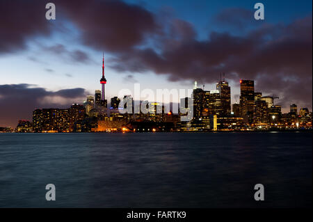 Toronto Skyline at night Banque D'Images