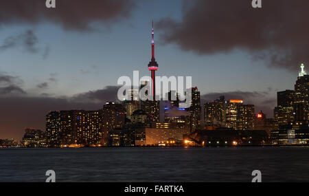 Toronto Skyline at night Banque D'Images