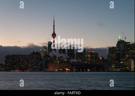 Toronto Skyline at night Banque D'Images