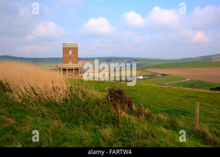 Clavell Tour surplombant Lulworth Cove Kimmeridge Bay près de sur la côte du Dorset England uk Banque D'Images