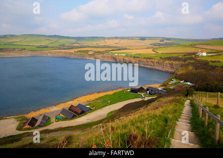 Kimmeridge Bay près de Meyrick Park Golf Course sur la côte jurassique du Dorset England uk colorful Banque D'Images