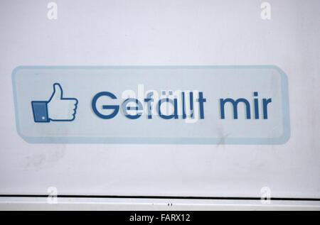 Markenname : 'Facebook gefaellt mir", Berlin. Banque D'Images