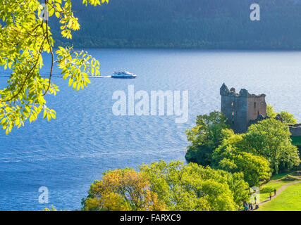 Le Château d'Urquhart près de Loch Ness sur Strone Point près de Drumnadrochit village des Highlands d'Écosse Royaume-Uni GB EU Europe Banque D'Images