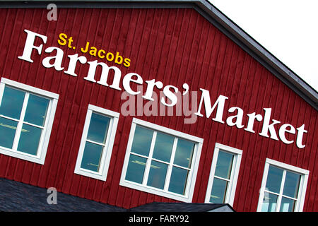 Inscrivez-vous à St Jacobs Farmers Market Banque D'Images