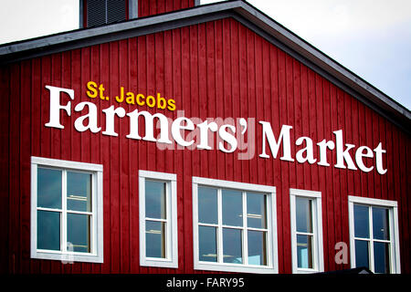 Inscrivez-vous à St Jacobs Farmers Market Banque D'Images