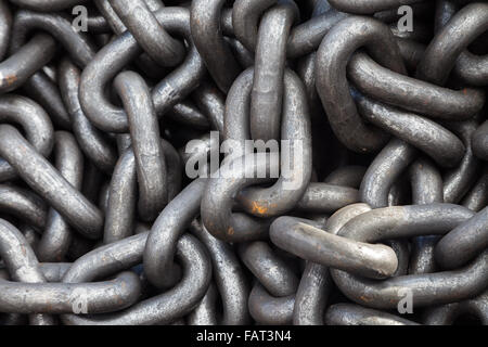 Metal Industriel chaîne rouille texture tas abstract background Banque D'Images