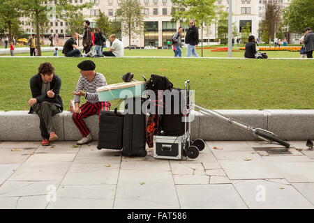 Les artistes de rue à Londres, Royaume-Uni Banque D'Images