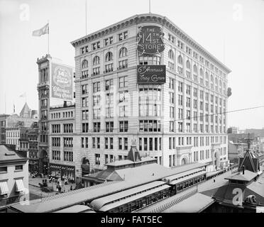 14e Rue Store, New York City, USA, vers 1905 Banque D'Images