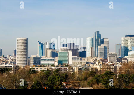 Avec les toits de gratte-ciel de la Défense d'affaires, financier, district de la Paris, France. Banque D'Images