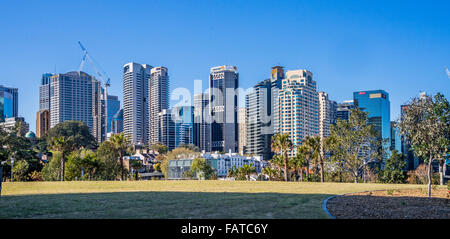 L'Australie, New South Wales, Sydney, meuniers, Point de vue de l'horizon nord de la ville de Barangaroo Réserver Banque D'Images