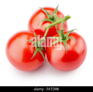 Les tomates isolé sur le fond blanc. Banque D'Images