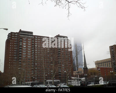 Un bâtiment dans le complexe du sud de Penn à New York, le vendredi 25 décembre 2015. (© Richard B. Levine) Banque D'Images