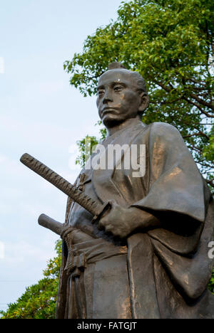 Shinsaku TAKASUGI staute Hagi Yamaguchi Japon Banque D'Images