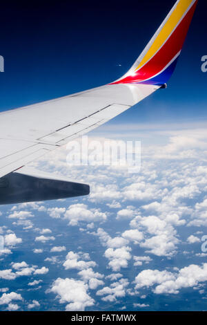 Vue depuis la fenêtre de l'avion de Southwest Airlines Banque D'Images