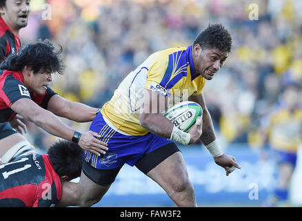 Chichibunomiya Rugby Stadium, Tokyo, Japon. Dec 19, 2015. Amanaki Lelei Mafi (NTT), 19 décembre 2015 - Rugby : le Japon Rugby Top League 2015-2016 Correspondance entre NTT Communications Arcs lumineux 29-15 Honda à chaleur Chichibunomiya Rugby Stadium, Tokyo, Japon. © AFLO/Alamy Live News Banque D'Images