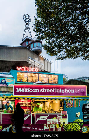 Queen Elizabeth Hall, Purcell Room et le restaurant mexicain Wahaca au South Bank Centre, London, UK. Banque D'Images