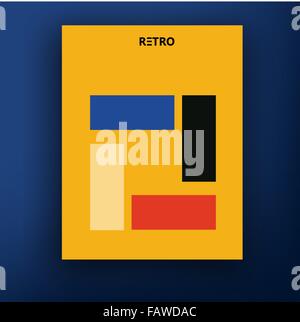 Vector retro de stijl bauhaus brochure brochure design templates cache une collection4 Illustration de Vecteur