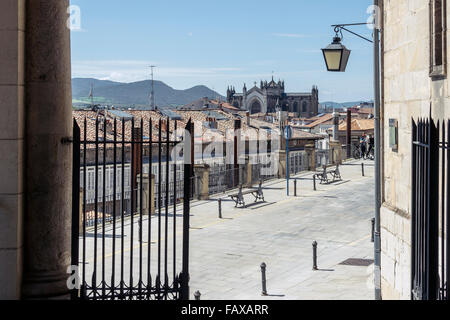 Vue panoramique de la place del machette de la vieille ville de Vitoria (Pays Basque, Espagne Banque D'Images