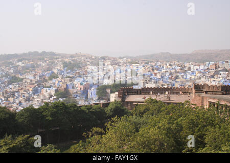 30 novembre 2015, Jodhpur, Rajasthan, Inde. La ville bleue de Jodhpur. Explorer les plaisirs de la ville bleue de Jodhpur a à o Banque D'Images