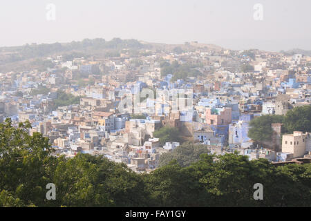 30 novembre 2015, Jodhpur, Rajasthan, Inde. La ville bleue de Jodhpur. Explorer les plaisirs de la ville bleue de Jodhpur Banque D'Images