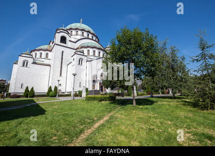 Eglise de Saint Sava à Vracar plateau, Belgrade, Serbie - l'une des plus grandes églises orthodoxes dans le monde Banque D'Images