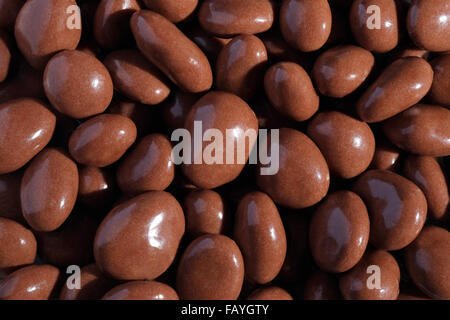 Raisins secs enrobés de chocolat Banque D'Images
