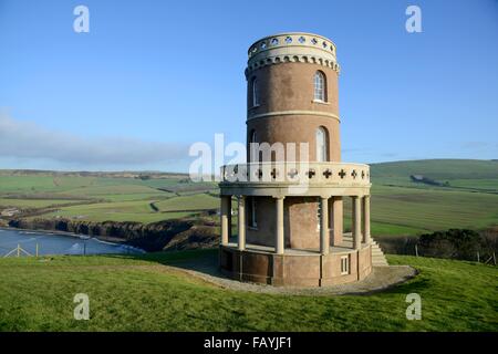 Tour Clavell, également connu sous le nom de folie Clavell ou la tour de Kimmeridge, Kimmeridge Bay dans l'île de Purbeck, dans le Dorset, Angleterre, Royaume-Uni Banque D'Images