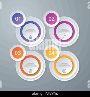Vector illustration infographies quatre cercles Illustration de Vecteur