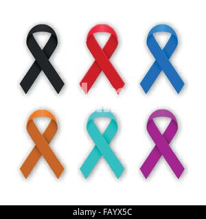 Vector illustration d'un jeu de rubans de couleur Illustration de Vecteur