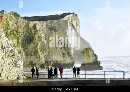 Seaford Head Cliffs dans l'East Sussex partie de la South Downs Way, où ils ont des problèmes avec l'érosion Banque D'Images