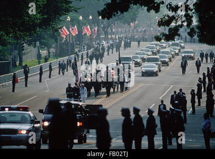 Washington, DC., USA, 10 juin, 2004 funérailles nationales pour le président Ronald Reagan. Credit : Mark Reinstein Banque D'Images