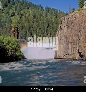 Abaisser mesa falls sur Henry's Fork près de Ashton, Idaho Banque D'Images