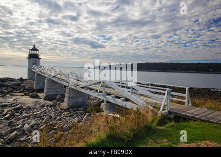 Marshall point lighthouse, créé en 1832, à Port Clyde, maine usa. Banque D'Images