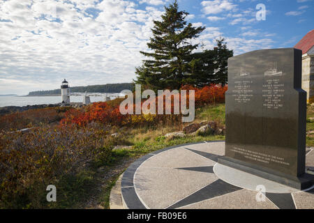 Marshall point lighthouse, créé en 1832, à Port Clyde, maine usa. Banque D'Images