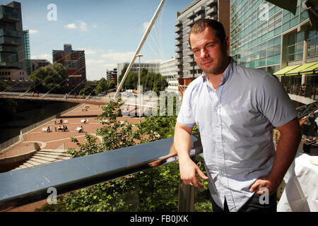 Anthony manivelle à The Lowry Hotel River Bar et Restaurant. Photo : Chris Bull Banque D'Images