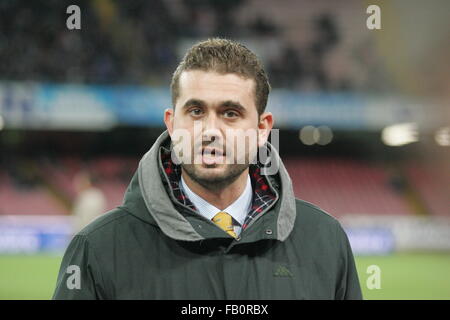 Naples, Italie. 06 Jan, 2016. Edoardo De Laurentiis lors de match de football entre SSC Napoli et Torino au stade San Paolo de Naples, résultat final Napoli vs Torino 2-1. Credit : Salvatore Esposito/Pacific Press/Alamy Live News Banque D'Images