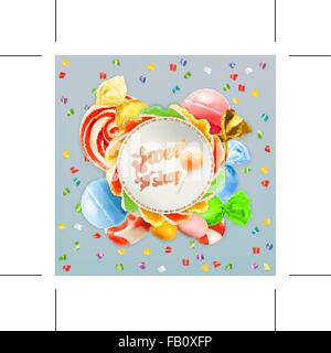 Sweet Shop candy label vector Illustration de Vecteur