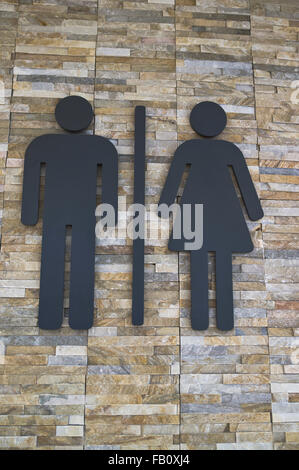 Dh signe toilettes homme femme TOILETTES UK Vector illustration de l'homme et la femme des toilettes signe Banque D'Images