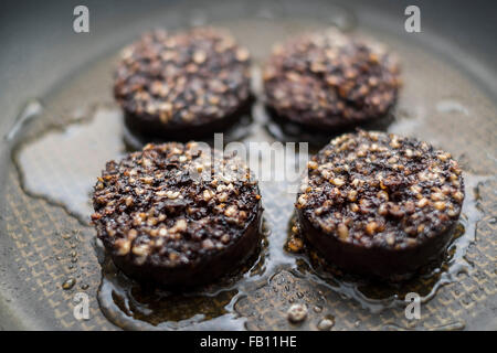 Une saucisse boudin noir Banque D'Images