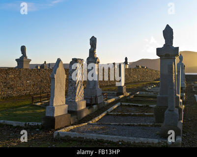 Dh Stromness ORKNEY WARBETH cimetière cimetière pierres tombales pierre tombale sunset pierres Royaume-Uni écossais Banque D'Images