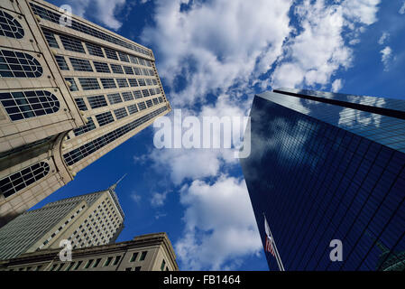 Low angle view of buildings in Copley Square Banque D'Images