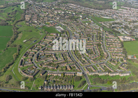 Une vue aérienne du district de Lowedges à Sheffield, South Yorkshire Banque D'Images