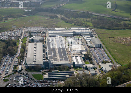 Une vue aérienne de l'usine de Whitley Coventry, siège de voitures de Jaguar Banque D'Images