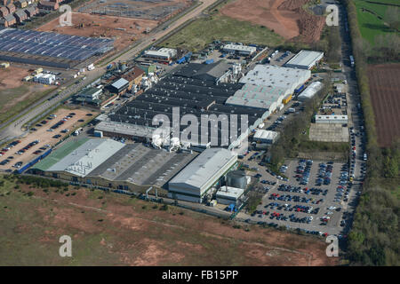 Une vue aérienne de l'ancienne usine Jaguar chez Browns Lane, Coventry Banque D'Images